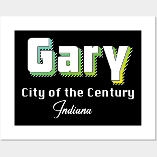Gary Indiana Yellow Text Posters and Art